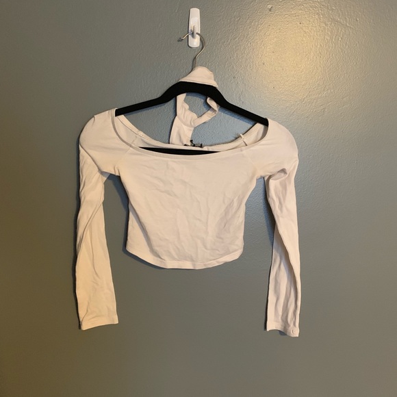 Express white off the shoulder choker top - Picture 2 of 3